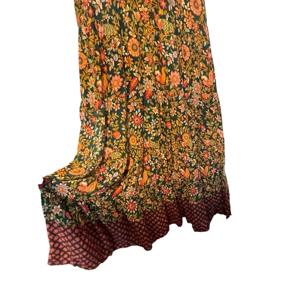 NATURAL LIFE Floral Maxi Dress - Green and Orange - Picture 3 of 9